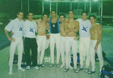 Equipo argentino masculino de Gimnasia. Valencia '94.