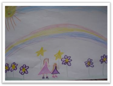 Crianças No Jardim De Infância Desenham E Pintam Em Ilustração De