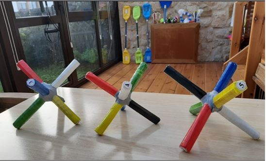 Figura 2. Artefactos para trabajar lanzamientos y cálculos matemáticos