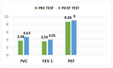 Figura 5. Resultados de la espirometría forzada