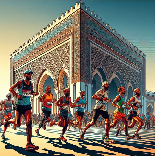 Imagen 1. La Maratón International de Marrakech tiene un llamativo recorrido