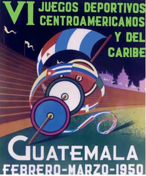 Figura 4. Cartel oficial de los VI Juegos Deportivos Centroamericanos y del Caribe de 1950