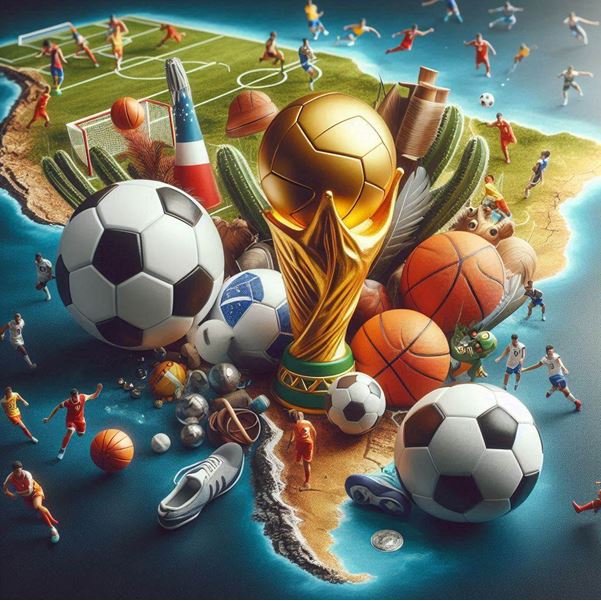Figura 1. Futebol, basquete e vôlei são esportes de destaque na América do Sul