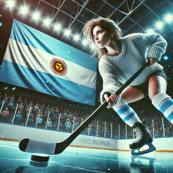 Figura 2. La selección femenina de Hockey sobre hielo de Argentina tuvo importantes participaciones a nivel internacional