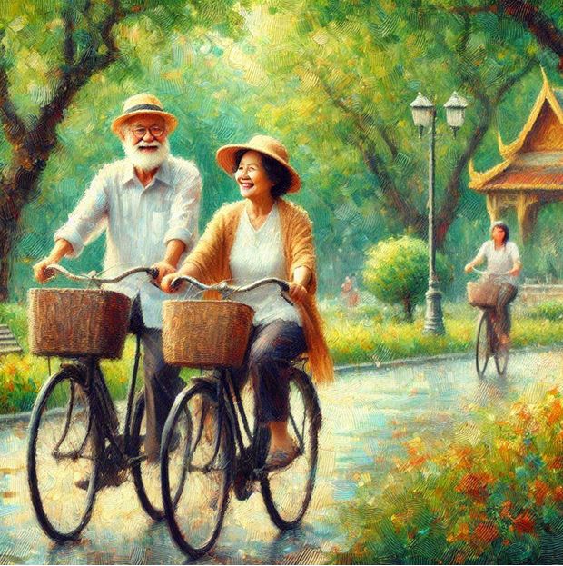 Figura 1. El ejercicio moderado como andar en bicicleta aporta beneficios para la salud