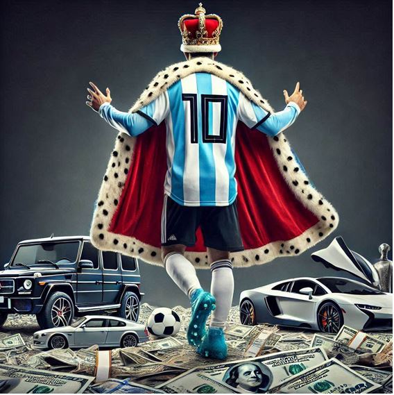 Figura 1. Lionel Messi ha ganado muchísimo dinero tanto por contratos como por patrocinios