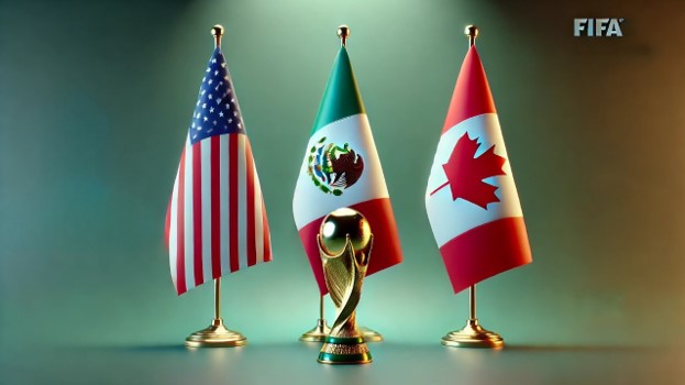 Figura 1. Estados Unidos, Canadá y México serán las sedes de la Copa del Mundo 2016