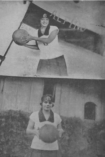 Figura 11. Las jugadoras del Alpino Hilda Medal (arriba, jugaba como centro) y Adelita Espinosa (abajo, jugaba como shoot)