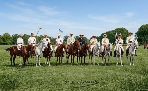Figura 6. Vencedores de un partido de polo en La Sabana a principios de julio de 1904