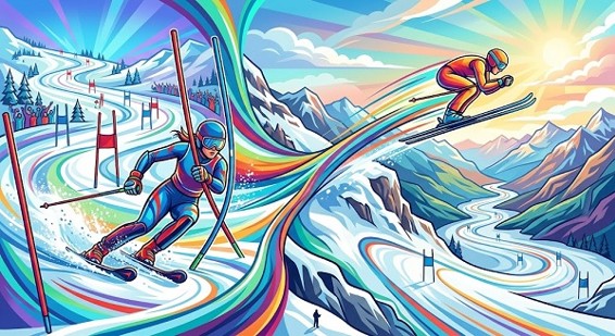 Figura 1. Slalom versus Descenso: precisión y velocidad