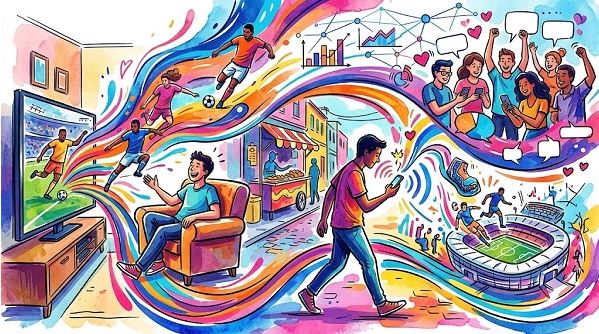 Figura 1. El estadio en movimiento, en línea y en vivo